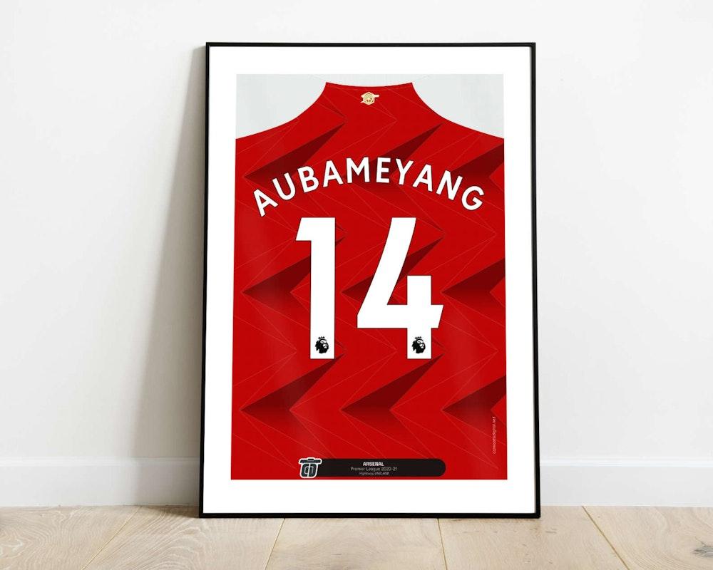 Poster Pierre-Emerick Aubameyang Arsenal 2020-21